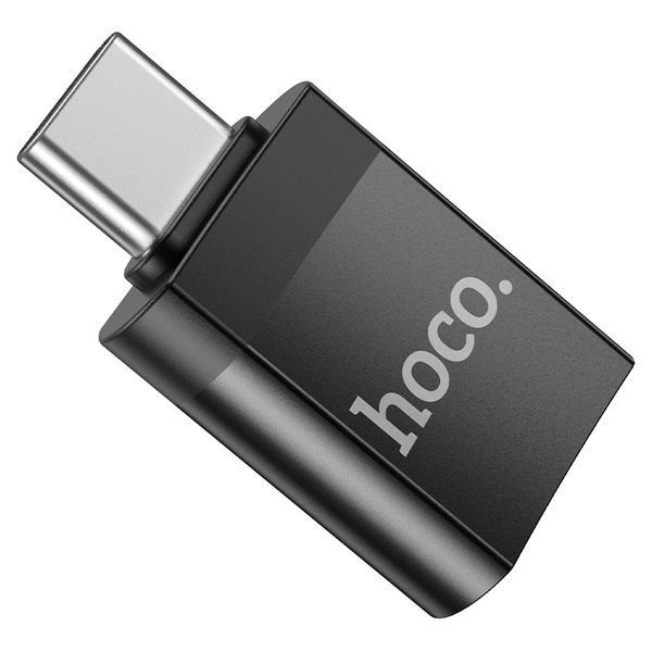 Адаптер HOCO UA17 Type-C male to USB female USB3.0 adapter Black 590377955 фото