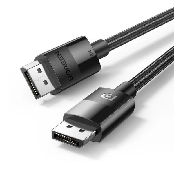 Кабель UGREEN DP114 DP 1.4 Male to Male Plastic Case Braided Cable 1m (UGR-80390) 755224864 фото