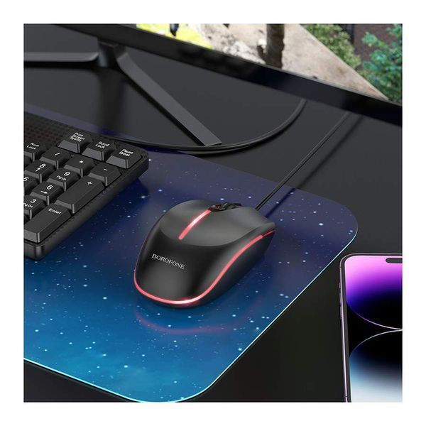 Миша BOROFONE BG10 Soaring game luminous wired mouse Black 780751694 фото