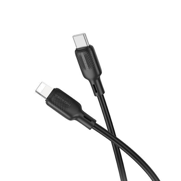 Кабель BOROFONE BX113 Lenny PD silicone charging data cable iP(L=1M) Black 428819774 фото