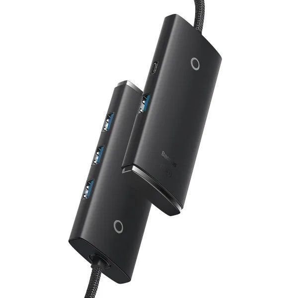 USB-хаб Baseus Lite Series 4-Port Type-C HUB Adapter (Type-C to USB 3.0*4 ) 1m Black 686805987 фото