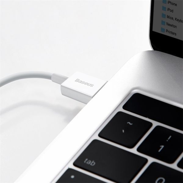 Кабель Baseus Superior Series Fast Charging Data Cable USB to iP 2.4A 0.25m White 892114889 фото
