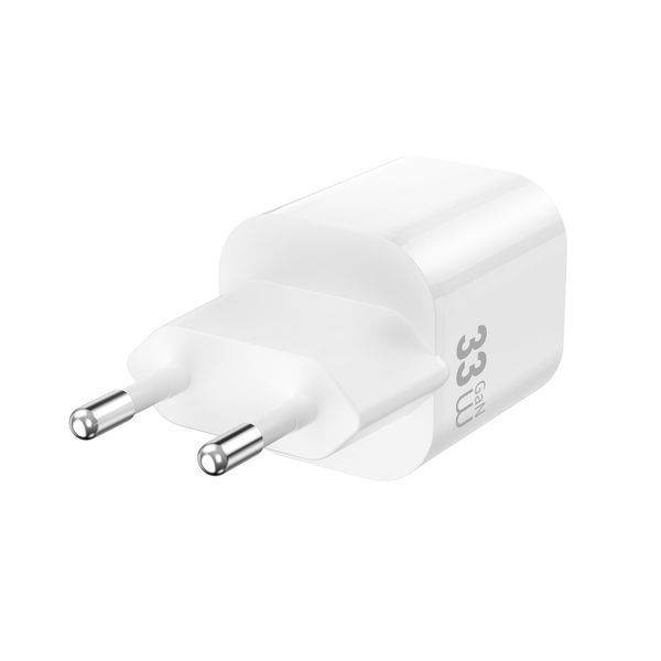 Мережевий зарядний пристрій WIWU 33W Cube GaN Fast Charger A+C Wi-G017 EU White 103313051 фото