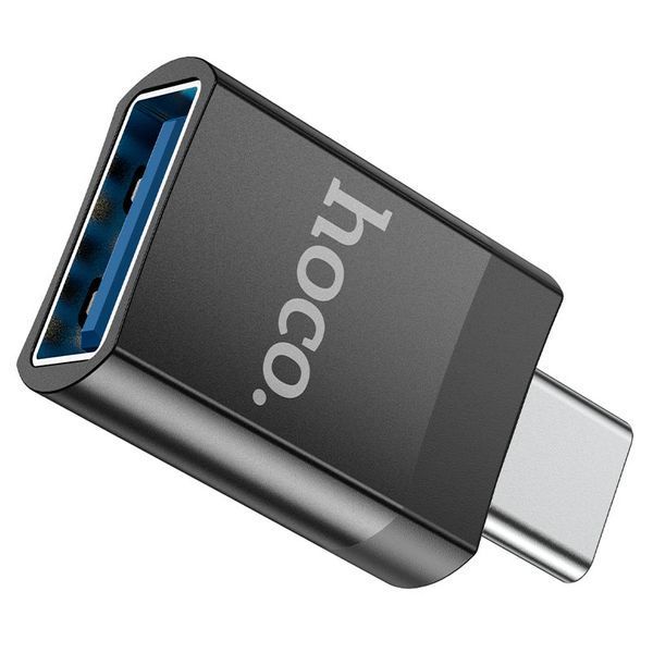 Адаптер HOCO UA17 Type-C male to USB female USB3.0 adapter Black 590377955 фото