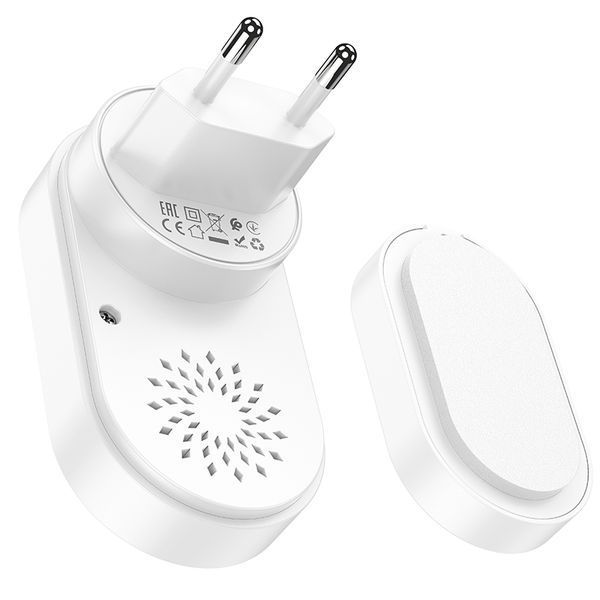 Звонок HOCO HI25 210 mAh wireless doorbell (EU) White 468712690 фото