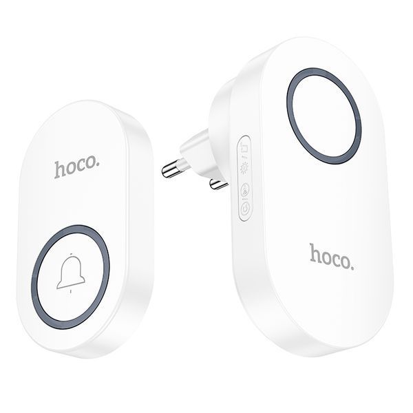Звонок HOCO HI25 210 mAh wireless doorbell (EU) White 468712690 фото
