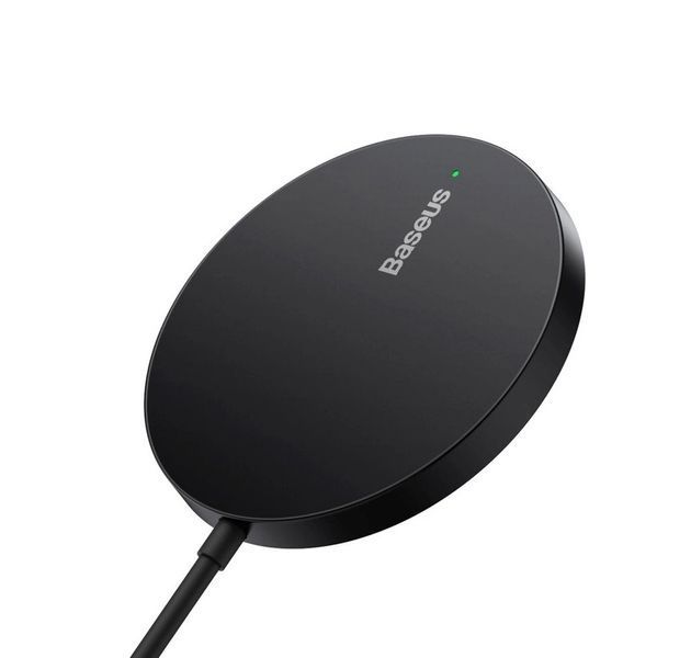 Бездротовий зарядний пристрій Baseus Simple Mini3 Magnetic Wireless Charger 15W Black 418265671 фото