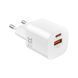 Мережевий зарядний пристрій WIWU 33W Cube GaN Fast Charger A+C Wi-G017 EU White 103313051 фото 4