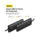 USB-хаб Baseus Lite Series 4-Port Type-C HUB Adapter (Type-C to USB 3.0*4 ) 1m Black 686805987 фото 10