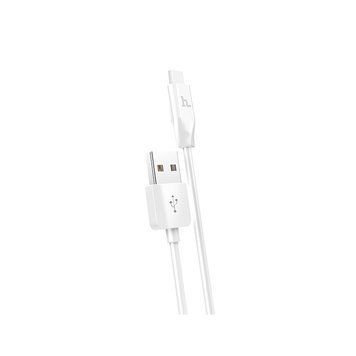Кабель HOCO X1 USB to Type-C 3A, 1m, PVC, PVC connectors, White 342241164 фото
