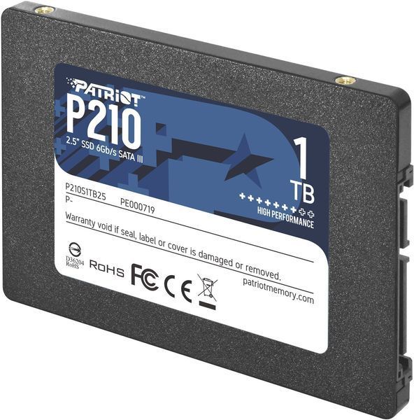 Накопичувач SSD Patriot P210 1TB 2.5" 7mm SATAIII 3D QLC 450036413 фото