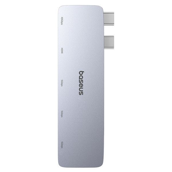 USB-хаб Baseus UltraJoy Series 5-Port HUB Space Grey (USB-C*2 to USB-C 40Gbps*1+HDMI 4K@30Hz*1+USB3.0*3） 849464016 фото