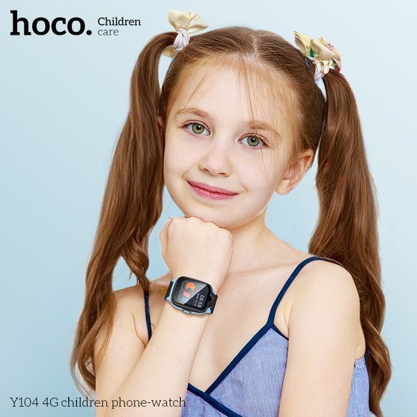 Дитячий смарт-годинник Hoco Y104 42mm. SIM 4G. Wi-Fi. 700 mAh. IP65 Pink 635881103 фото