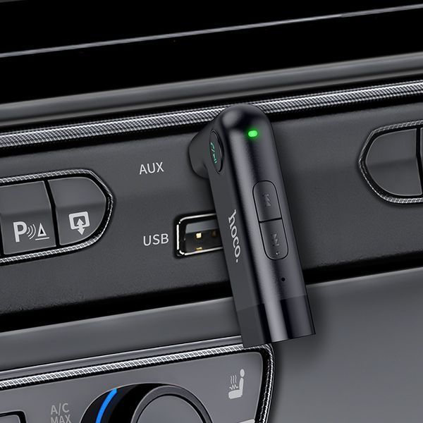 Bluetooth-ресивер HOCO E53 Dawn sound in-car AUX wireless receiver Black 548553355 фото