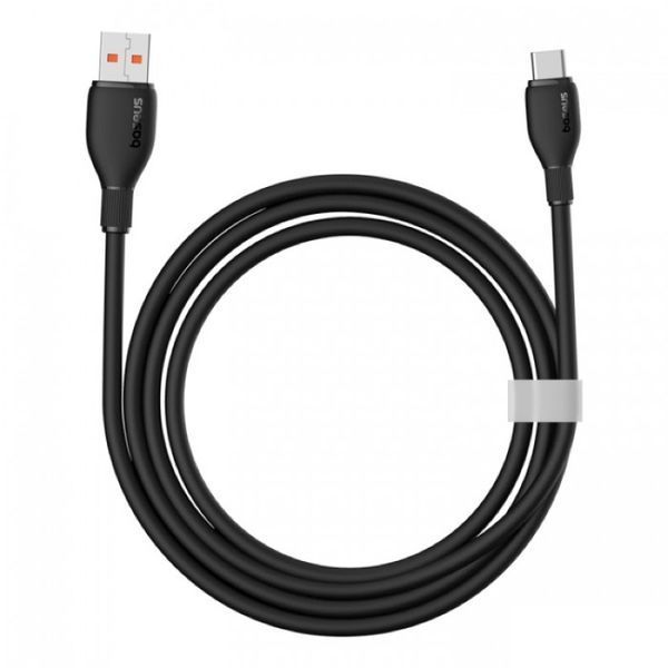 Кабель Baseus Pudding Series Fast Charging Cable USB to Type-C 100W 1.2m Cluster Black 603783952 фото