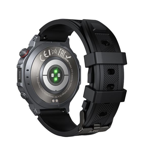 Смарт-годинник HOCO Y37 AMOLED 36mm. 520 mAh. GPS sports watch(call version) Black 475491834 фото