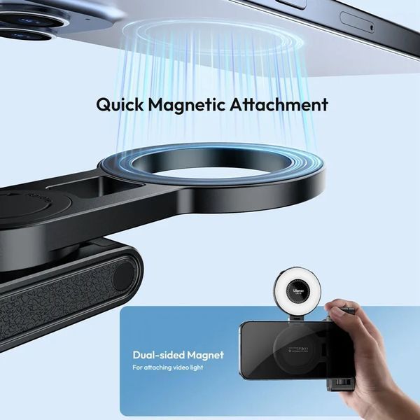 Селфі-монопод Ulanzi JJ03 3-in-1 Magnetic Phone Tripod with Remote Control Black 556511243 фото