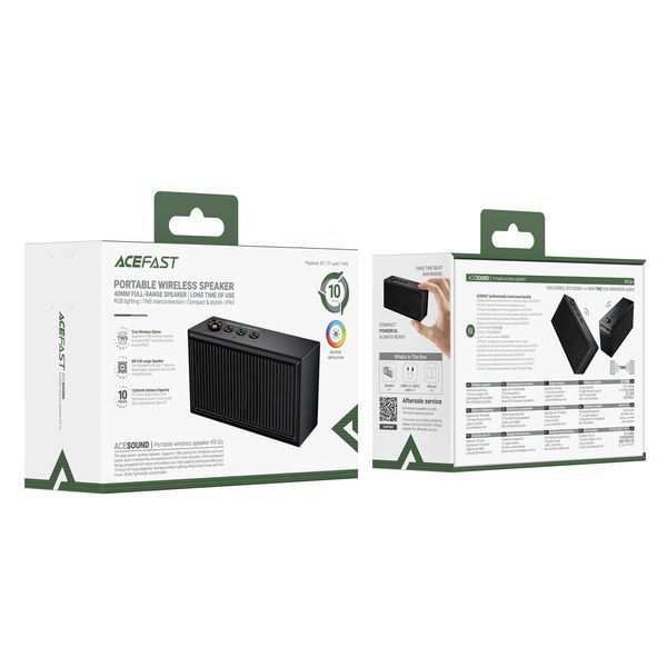 Портативна колонка ACEFAST K9 Go portable wireless speaker Black 647281028 фото