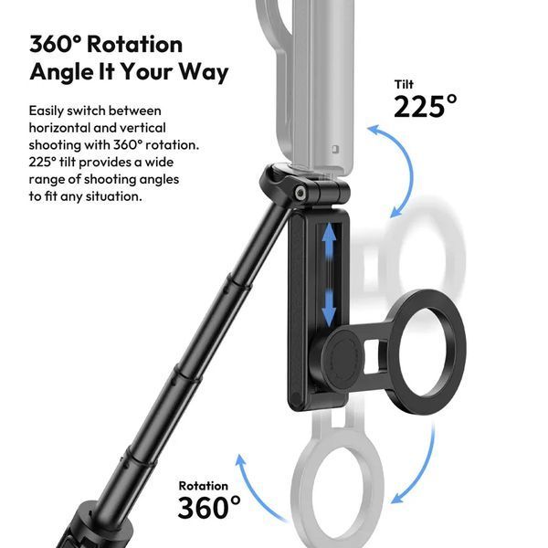 Селфі-монопод Ulanzi JJ03 3-in-1 Magnetic Phone Tripod with Remote Control Black 556511243 фото