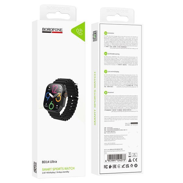 Смарт-годинник BOROFONE BD14 Ultra 51mm. 180 mAh. Smart sports watch(call version) Titanium Gold 666586280 фото
