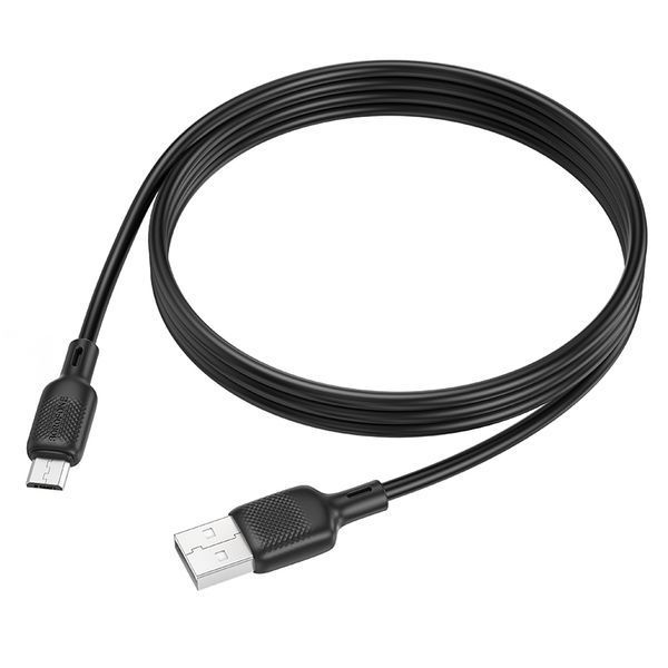 Кабель BOROFONE BX113 Lenny silicone charging data cable Micro(L=1M) Black 287961610 фото