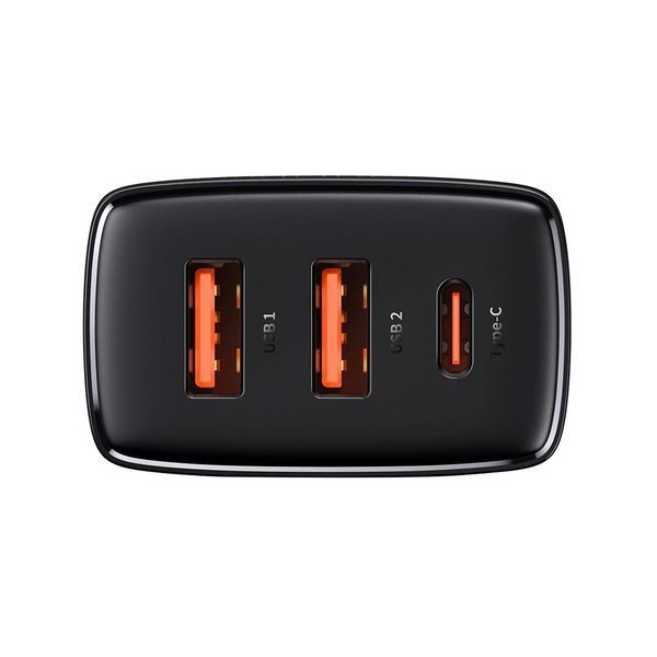 Сетевое зарядное устройство Baseus Compact Quick Charger 2U+C 30W EU Black 123782572 фото