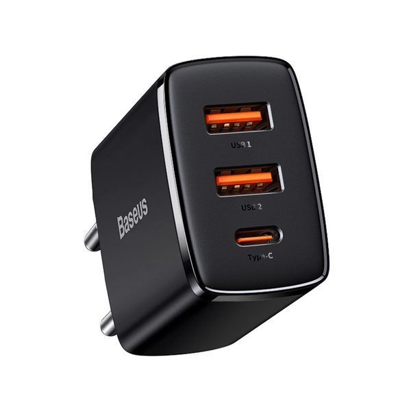 Сетевое зарядное устройство Baseus Compact Quick Charger 2U+C 30W EU Black 123782572 фото
