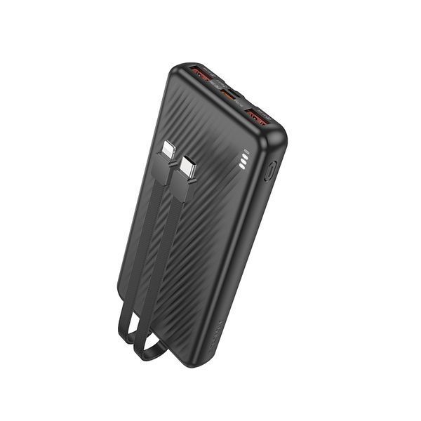Зовнішній акумулятор BOROFONE BJ57 Graceful 22.5W+PD20W fully compatible power bank with cable (10000mAh) Black 120635867 фото