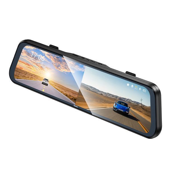 Видеорегистратор HOCO DV16 9.66-inch streaming media driving recorder(dual-channel with rear camera) Black 759513839 фото