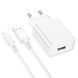 Сетевое зарядное устройство с кабелем BOROFONE BA74A Aspirer single port charger set(iP) White 106895119 фото 1