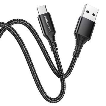Кабель BOROFONE BX54 Ultra bright Micro-USB 1m 2.4A Black 385541160 фото
