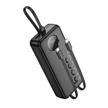 Зовнішній акумулятор HOCO J132A Sabio 22.5W+PD20W fully compatible power bank with 3 cables(20000mAh) Black 558357630 фото