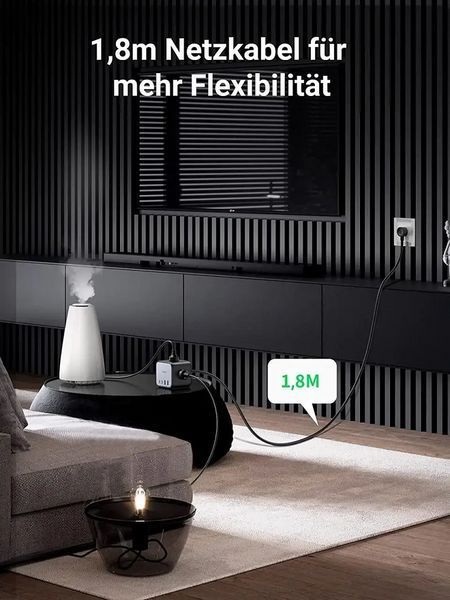 Мережевий зарядний пристрій UGREEN CD268 65W DigiNest Cube (2C2A) (UGR-60113) 928678635 фото