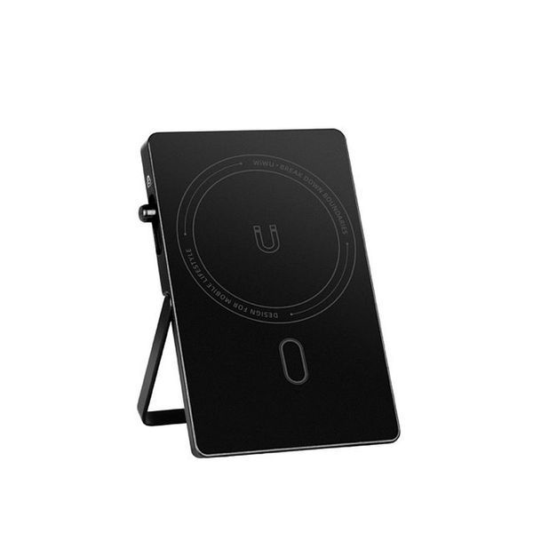 Картхолдер WIWU Warriors Carbon Magsafe Metal Stand Card Holder MW-007 Black 267875976 фото