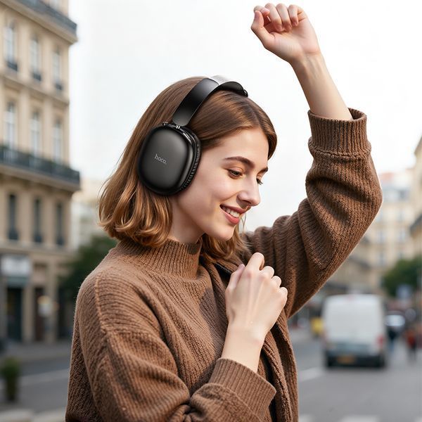 Бездротові накладні навушники HOCO W73 Graceful BT headphones(App) Silver 540896223 фото
