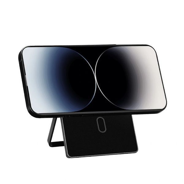 Картхолдер WIWU Warriors Carbon Magsafe Metal Stand Card Holder MW-007 Black 267875976 фото
