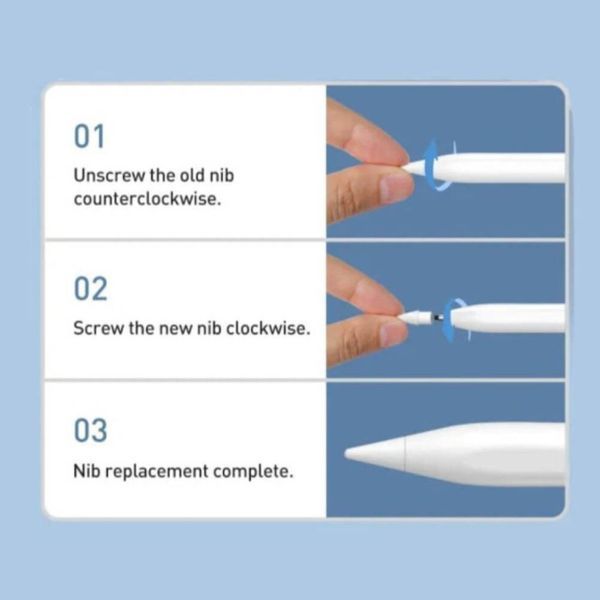 Змінні наконечники для стилуса Baseus Smooth Writing Capacitive Stylus Tips Moon White（2pcs） 238950167 фото