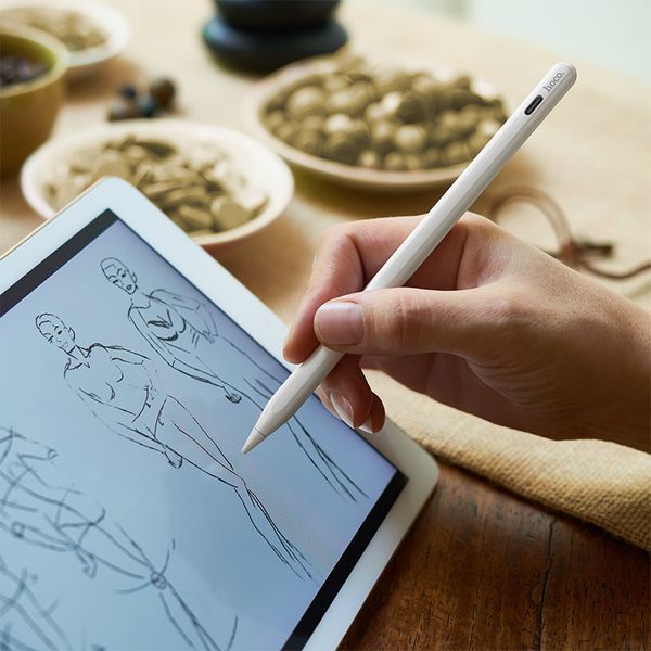 Стилус HOCO GM112 Intelligent anti-lost active capacitive pen with digital display pad dedicated White 830158201 фото