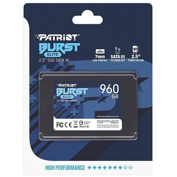 Накопитель SSD Patriot Burst Elite 960GB 2.5" 7mm SATAIII TLC 3D 372798731 фото