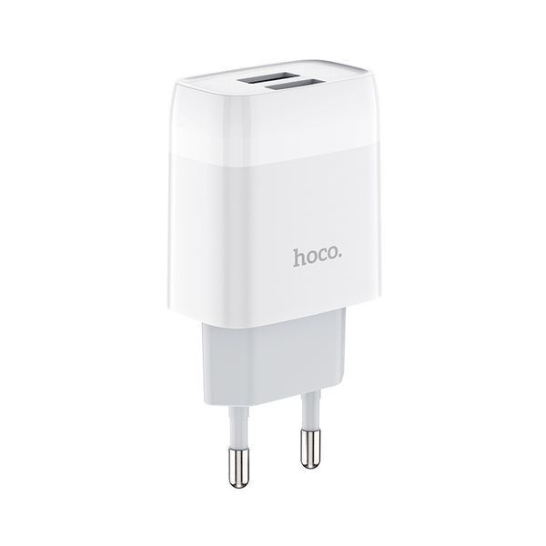 Мережевий зарядний пристрій HOCO C73A Glorious dual port charger 12W White 230312849 фото