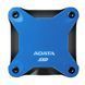 Портативний SSD ADATA SD620 512GB USB 3.2 520/460Mb/s Blue 245882807 фото 1