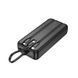 Зовнішній акумулятор HOCO J132A Sabio 22.5W+PD20W fully compatible power bank with 3 cables(20000mAh) Black 558357630 фото 3