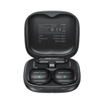 Бездротова мікрофонна система ACEFAST R1 dual-mic (Type-C) Black 938217584 фото