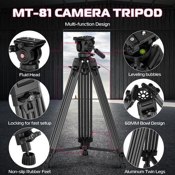 Штатив Ulanzi MT-81 Tripod (80-155cm) Black 737160859 фото