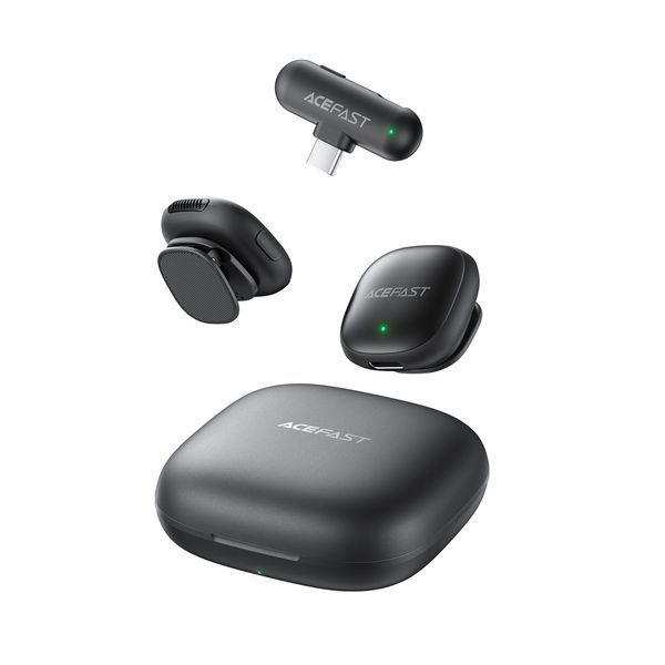 Бездротова мікрофонна система ACEFAST R1 dual-mic (Type-C) Black 938217584 фото