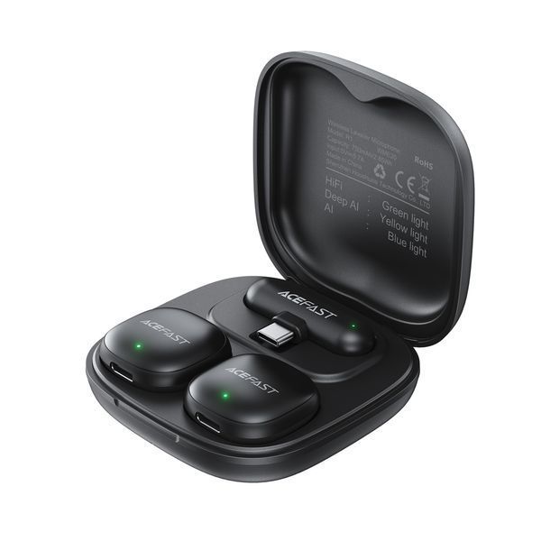 Бездротова мікрофонна система ACEFAST R1 dual-mic (Type-C) Black 938217584 фото