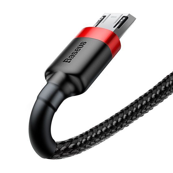 Кабель Baseus Cafule Cable USB For Micro 2.4A 1m Red+Black 594640467 фото