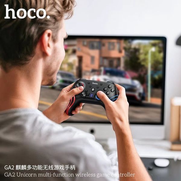 Беспроводной геймпад HOCO GA2 800mAh (SWITCH 1/2.PC) Unicorn multi-function wireless game controller Black 186104843 фото