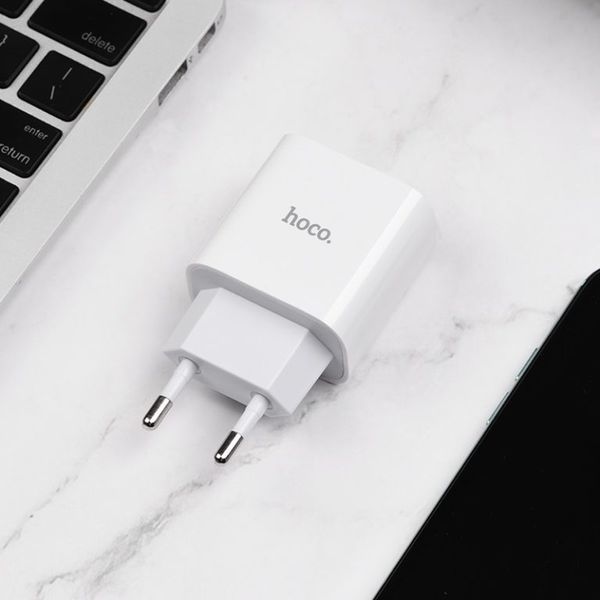 Мережевий зарядний пристрій HOCO C76A Plus Speed source PD20W charger White 670057322 фото