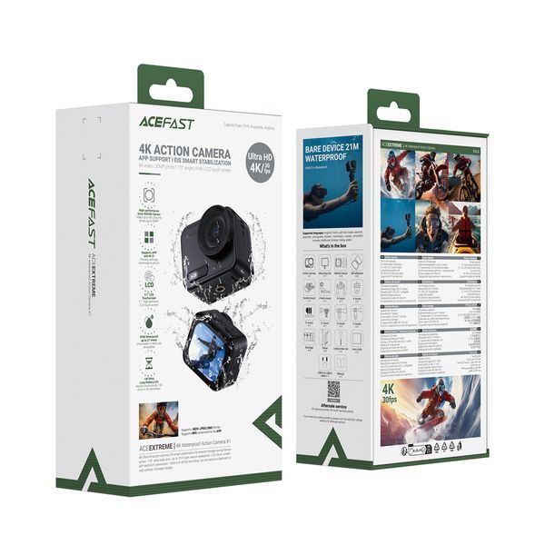 Екшн-камера ACEFAST X1 4K Waterproof Action Camera Black 228351325 фото